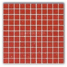 Gulfstone Quartz Rosso red sparkly mirror tile in 2.5x2.5cm Gulfstone Quartz Rosso red sparkly mirror tile in 2.5x2.5cm